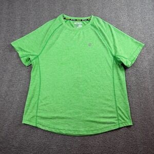 SB Tech Training Shirt Mens XL Green CoolPlay Short Sleeve Space Dye Performance